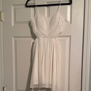 White dress with cutouts